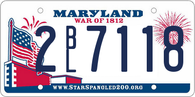 MD license plate 2BL7118