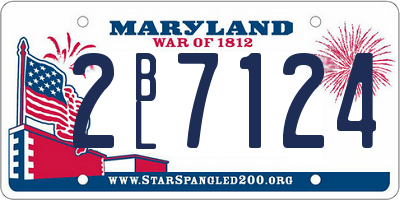 MD license plate 2BL7124