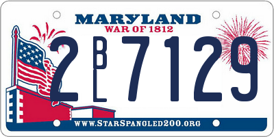 MD license plate 2BL7129