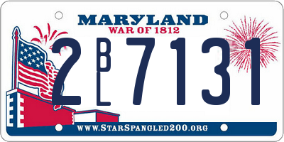 MD license plate 2BL7131