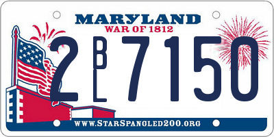 MD license plate 2BL7150