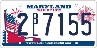 MD license plate 2BL7155