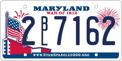 MD license plate 2BL7162