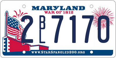 MD license plate 2BL7170