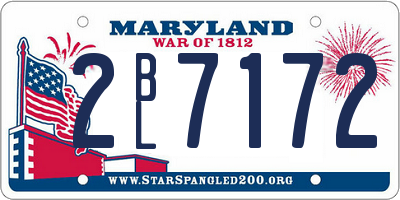 MD license plate 2BL7172