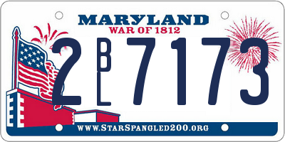 MD license plate 2BL7173