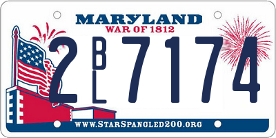 MD license plate 2BL7174
