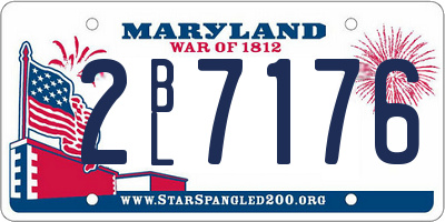 MD license plate 2BL7176
