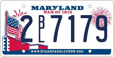 MD license plate 2BL7179