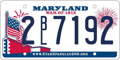 MD license plate 2BL7192