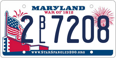 MD license plate 2BL7208