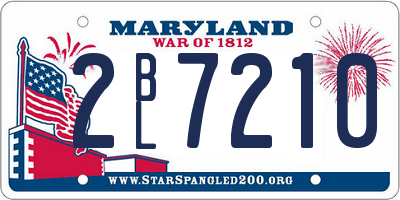 MD license plate 2BL7210
