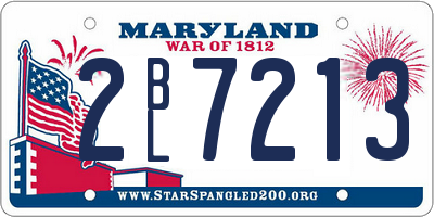 MD license plate 2BL7213