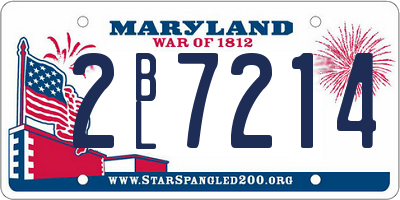 MD license plate 2BL7214