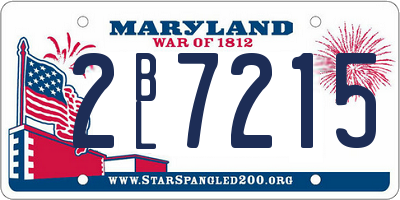 MD license plate 2BL7215