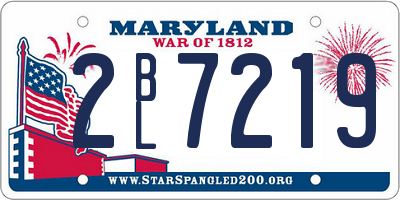 MD license plate 2BL7219