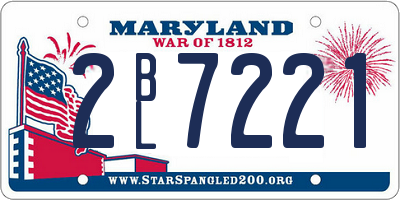 MD license plate 2BL7221