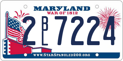 MD license plate 2BL7224