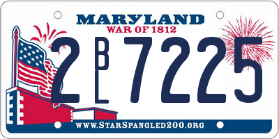MD license plate 2BL7225