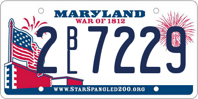 MD license plate 2BL7229