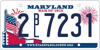 MD license plate 2BL7231