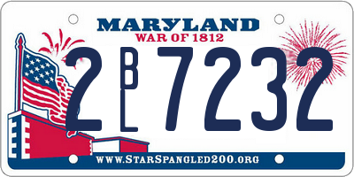 MD license plate 2BL7232
