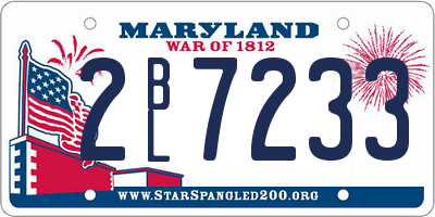 MD license plate 2BL7233