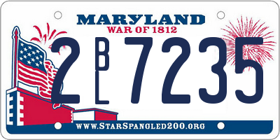 MD license plate 2BL7235