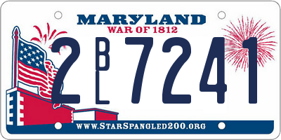 MD license plate 2BL7241