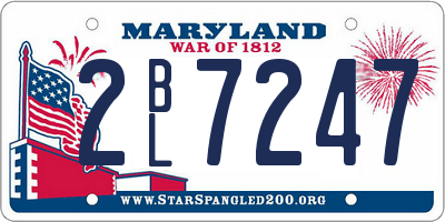 MD license plate 2BL7247