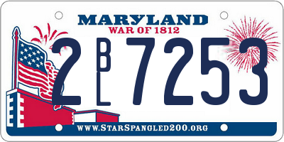 MD license plate 2BL7253
