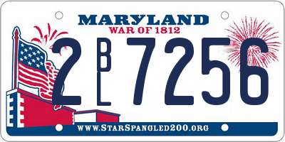 MD license plate 2BL7256