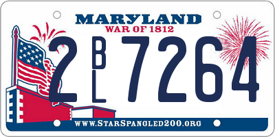 MD license plate 2BL7264