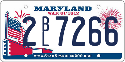 MD license plate 2BL7266