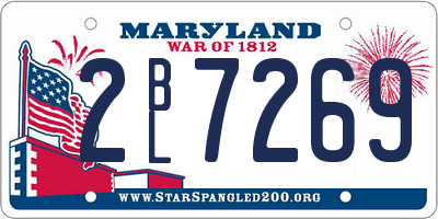 MD license plate 2BL7269