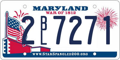 MD license plate 2BL7271