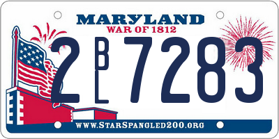 MD license plate 2BL7283
