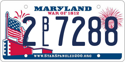 MD license plate 2BL7288