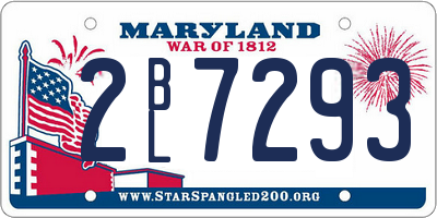 MD license plate 2BL7293