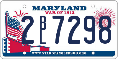 MD license plate 2BL7298