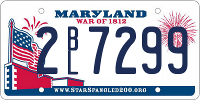 MD license plate 2BL7299