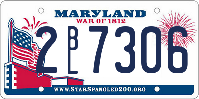 MD license plate 2BL7306