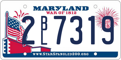 MD license plate 2BL7319