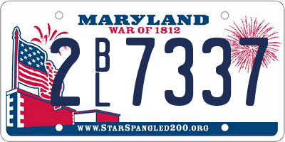 MD license plate 2BL7337