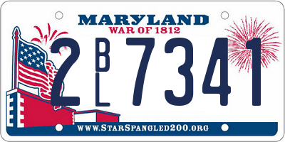 MD license plate 2BL7341