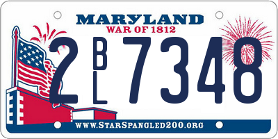 MD license plate 2BL7348