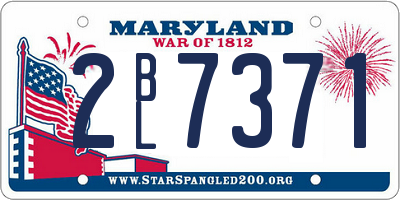 MD license plate 2BL7371