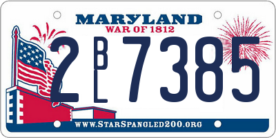 MD license plate 2BL7385