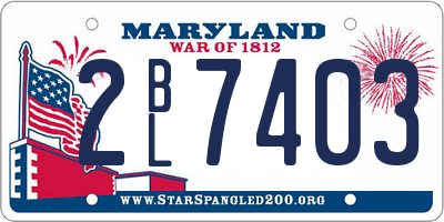 MD license plate 2BL7403