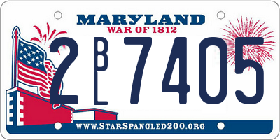 MD license plate 2BL7405